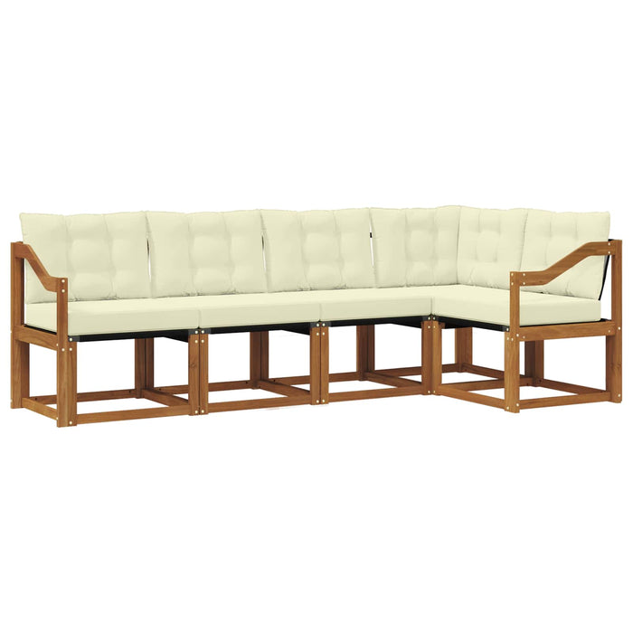 Set de canapele de exterior cu pernă 5 pcs Natural și Crem - WALTI WALTI