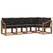 Set de canapele de exterior cu pernă 5 pcs Natural și Negru - WALTI WALTI