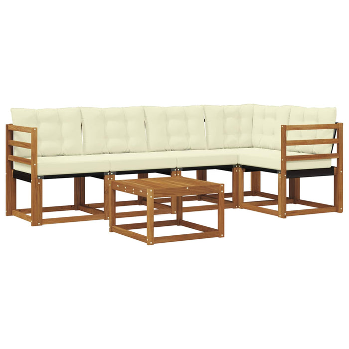 Set de canapele de exterior cu pernă 6 pcs Natural și Crem - WALTI WALTI