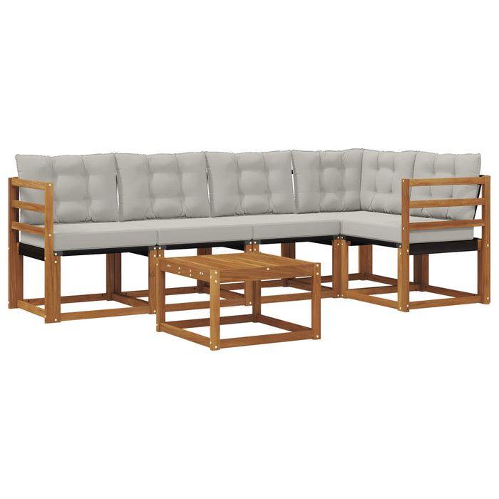 Set de canapele de exterior 6 pcs Gri natural și deschis - WALTI WALTI