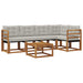 Set de canapele de exterior 6 pcs Gri natural și deschis - WALTI WALTI