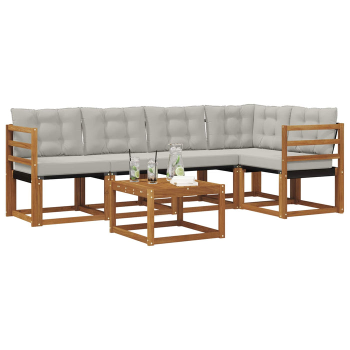 Set de canapele de exterior 6 pcs Gri natural și deschis - WALTI WALTI