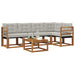 Set de canapele de exterior 6 pcs Gri natural și deschis - WALTI WALTI