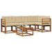 Set de canapele de exterior cu pernă 6 pcs Natural și Bej - WALTI WALTI