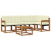 Set de canapele de exterior cu pernă 6 pcs Natural și Crem - WALTI WALTI