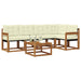 Set de canapele de exterior cu pernă 6 pcs Natural și Crem - WALTI WALTI