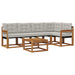Set de canapele de exterior 6 pcs Gri natural și deschis - WALTI WALTI