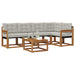 Set de canapele de exterior 6 pcs Gri natural și deschis - WALTI WALTI