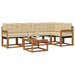 Set de canapele de exterior cu pernă 6 pcs Natural și Bej - WALTI WALTI