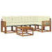 Set de canapele de exterior cu pernă 6 pcs Natural și Crem - WALTI WALTI