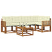Set de canapele de exterior cu pernă 6 pcs Natural și Crem - WALTI WALTI