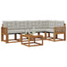 Set de canapele de exterior 6 pcs Gri natural și deschis - WALTI WALTI