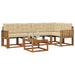 Set de canapele de exterior cu pernă 6 pcs Natural și Bej - WALTI WALTI
