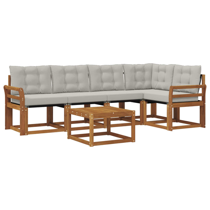 Set de canapele de exterior 6 pcs Gri natural și deschis - WALTI WALTI