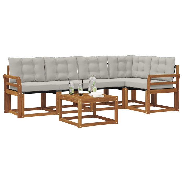 Set de canapele de exterior 6 pcs Gri natural și deschis - WALTI WALTI