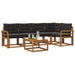 Set de canapele de exterior cu pernă 6 pcs Natural și Negru - WALTI WALTI