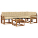 Set de canapele de exterior cu pernă 6 pcs Natural și Bej - WALTI WALTI