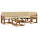 Set de canapele de exterior cu pernă 6 pcs Natural și Bej - WALTI WALTI