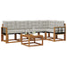 Set de canapele de exterior 6 pcs Gri natural și deschis - WALTI WALTI