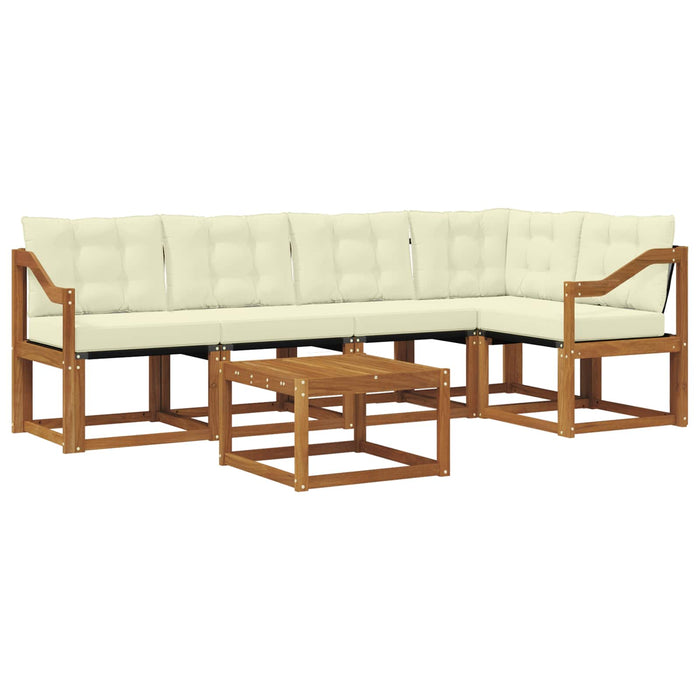 Set de canapele de exterior cu pernă 6 pcs Natural și Crem - WALTI WALTI