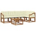 Set de canapele de exterior cu pernă 6 pcs Natural și Crem - WALTI WALTI