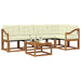 Set de canapele de exterior cu pernă 6 pcs Natural și Crem - WALTI WALTI