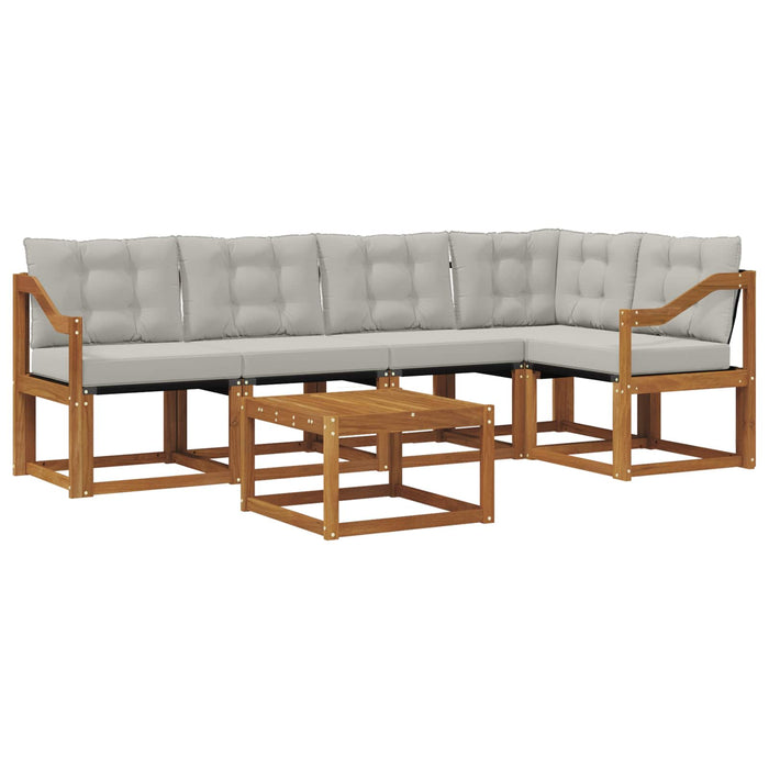 Set de canapele de exterior 6 pcs Gri natural și deschis - WALTI WALTI