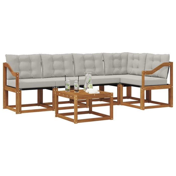 Set de canapele de exterior 6 pcs Gri natural și deschis - WALTI WALTI
