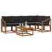 Set de canapele de exterior cu pernă 6 pcs Natural și Negru - WALTI WALTI