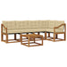 Set de canapele de exterior cu pernă 6 pcs Natural și Bej - WALTI WALTI