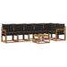 Set de canapele de exterior cu pernă 7 pcs Natural și Negru - WALTI WALTI