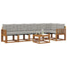 Set de canapele de exterior 7 pcs Gri natural și deschis - WALTI WALTI