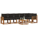 Set de canapele de exterior cu pernă 7 pcs Natural și Negru - WALTI WALTI