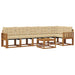 Set de canapele de exterior cu pernă 7 pcs Natural și Bej - WALTI WALTI