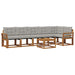 Set de canapele de exterior 7 pcs Gri natural și deschis - WALTI WALTI