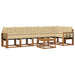 Set de canapele de exterior cu pernă 7 pcs Natural și Bej - WALTI WALTI