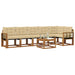 Set de canapele de exterior cu pernă 7 pcs Natural și Bej - WALTI WALTI