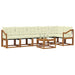 Set de canapele de exterior cu pernă 7 pcs Natural și Crem - WALTI WALTI