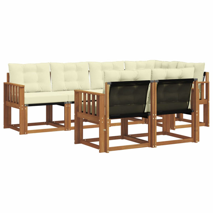 Set de canapele de exterior cu pernă 7 pcs Natural și Crem - WALTI WALTI