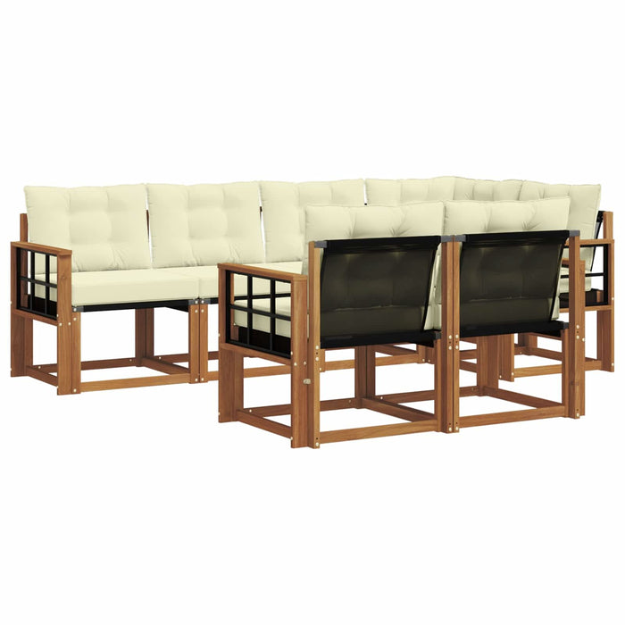 Set de canapele de exterior cu pernă 7 pcs Natural și Crem - WALTI WALTI
