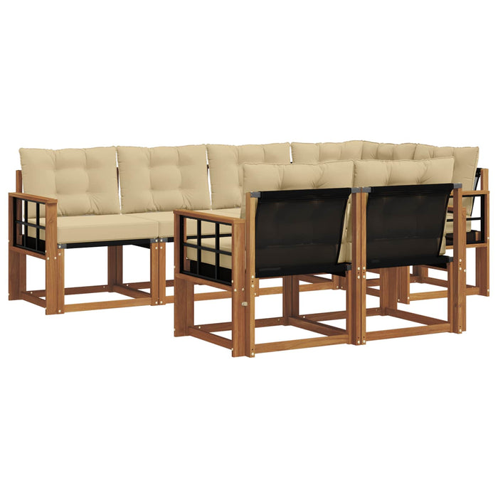 Set de canapele de exterior cu pernă 7 pcs Natural și Bej - WALTI WALTI