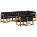 Set de canapele de exterior cu pernă 8 pcs Natural și Negru - WALTI WALTI