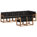 Set de canapele de exterior cu pernă 8 pcs Natural și Negru - WALTI WALTI