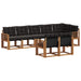 Set de canapele de exterior cu pernă 8 pcs Natural și Negru - WALTI WALTI