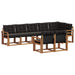 Set de canapele de exterior cu pernă 8 pcs Natural și Negru - WALTI WALTI