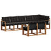 Set de canapele de exterior cu pernă 8 pcs Natural și Negru - WALTI WALTI