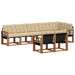 Set de canapele de exterior cu pernă 8 pcs Natural și Bej - WALTI WALTI