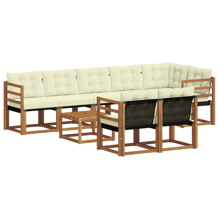 Set de canapele de exterior cu pernă 9 pcs Natural și Crem - WALTI WALTI