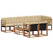 Set de canapele de exterior cu pernă 9 pcs Natural și Bej - WALTI WALTI
