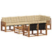 Set de canapele de exterior cu pernă 9 pcs Natural și Bej - WALTI WALTI